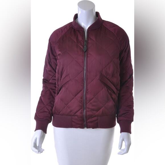 Coach Jackets & Blazers - COACH Quilted Bomber Jacket Maroon/Purple Size Small EUC $495 MSRP